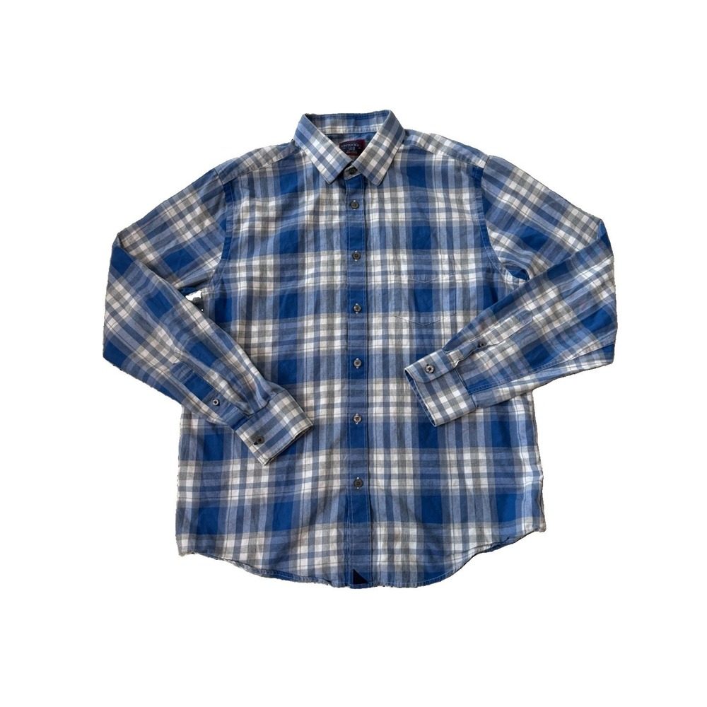 UNTUCKit Men's Size Large Button Down Shirt Slim‎ Fit Plaid Long Sleeve Cotton